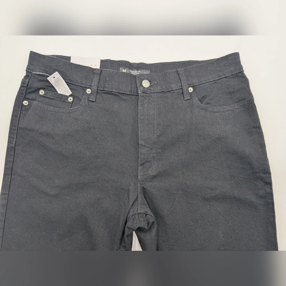 NWT Member's Mark Size 36x30 Men's Black Jeans 98% Cotton 2% Spandex